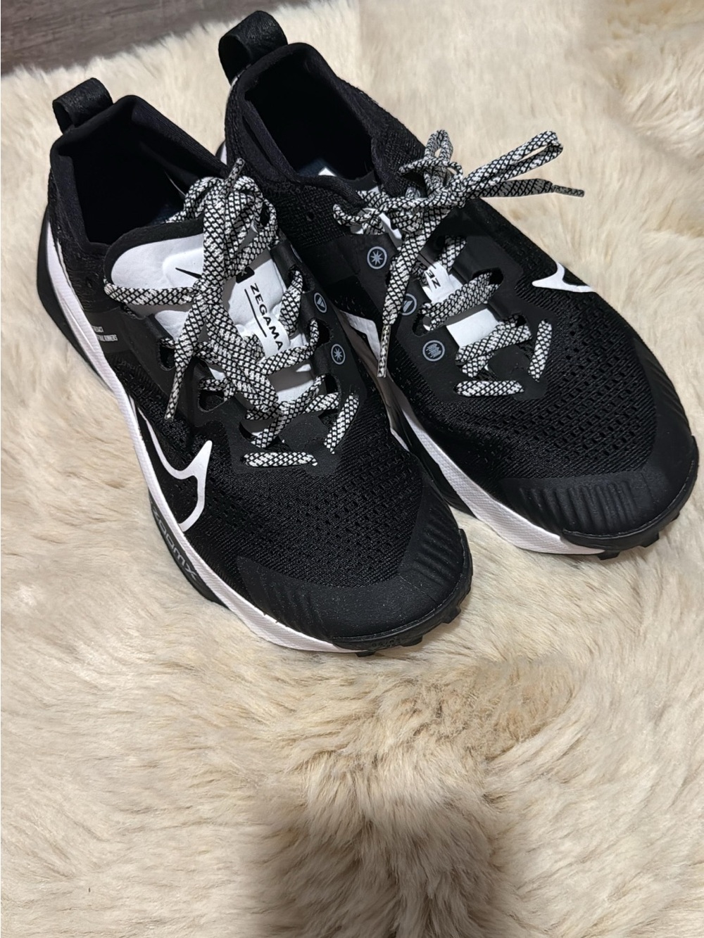 Nike Black and White Trail Running Shoes